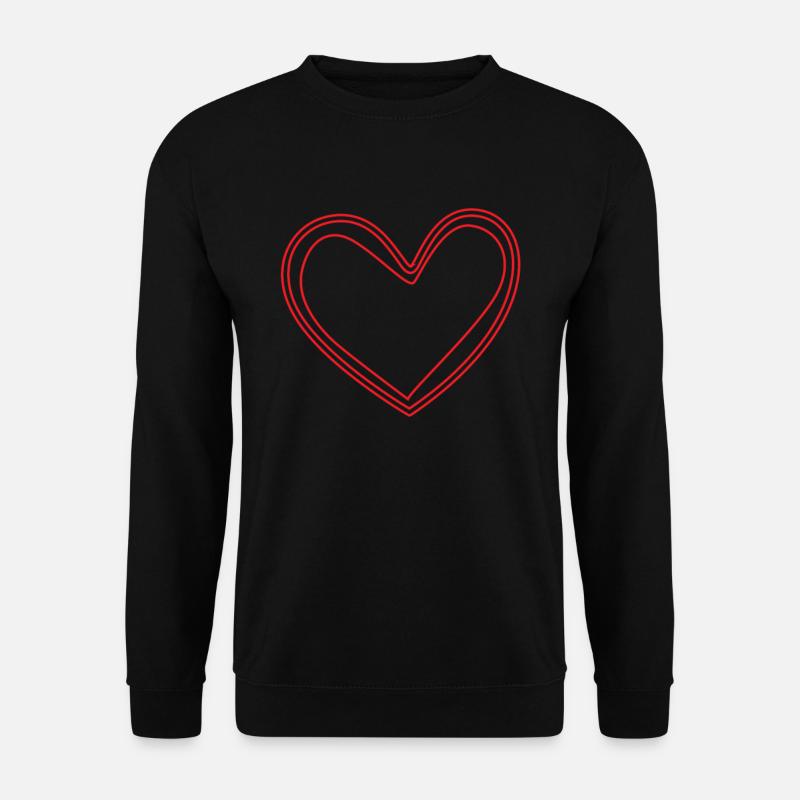 Red Heart Gift Idea - Unisex Sweatshirt - black