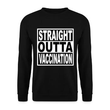 Straigt Outta Vaccination - Sweat-shirt Unisexe - noir - Devant - Alina (178cm) & Michal (187cm)