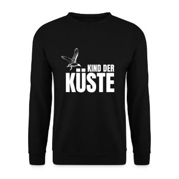 Kind der Küste mit Möwe für Kinder der Küste - Unisex Pullover - Schwarz - Vorne - Alina (178cm) & Michal (187cm)