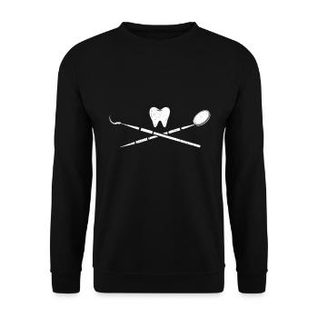 Dentist Gift Dentist Dental Doctor Teeth - Unisex Sweatshirt - black - Front - Alina (178cm) & Michal (187cm)