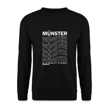 Münster coordinates - Unisex Sweatshirt - black - Front - Alina (178cm) & Michal (187cm)