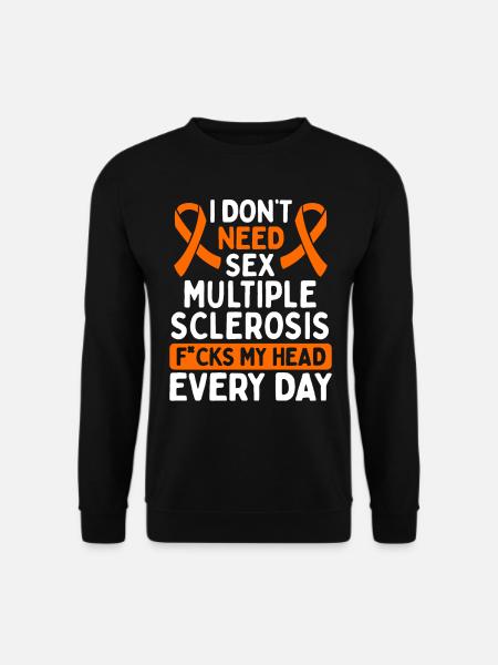 Multiple Sclerosis Awareness Orange MS Ribbon - Unisex Pullover - Schwarz