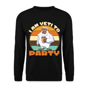 Bigfoot Sasquatch Yeti - Unisex Pullover - Schwarz - Vorne - Alina (178cm) & Michal (187cm)