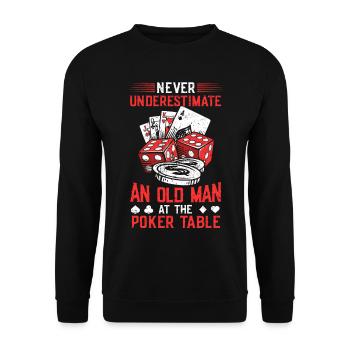 Joueurs de poker Jeu de cartes de poker Anciens joueurs de poker - Sweat-shirt Unisexe - noir - Devant - Alina (178cm) & Michal (187cm)