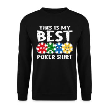 Jetons de poker C’est mon meilleur maillot de poker Funny Poker - Sweat-shirt Unisexe - noir - Devant - Alina (178cm) & Michal (187cm)