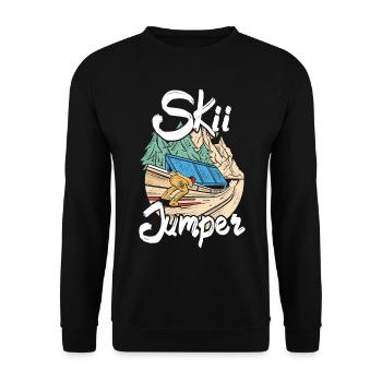 Ski jumping Ski jumping Ski jumping - Unisex Sweatshirt - black - Front - Alina (178cm) & Michal (187cm)