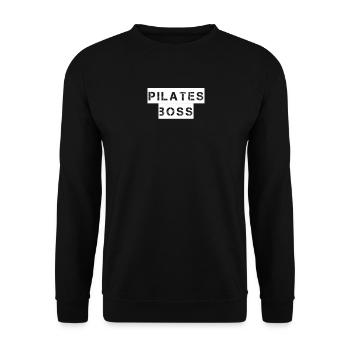 Pilates - Pilates boss - Unisex Pullover - Schwarz - Vorne - Alina (178cm) & Michal (187cm)