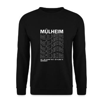 Mülheim an der Ruhr coordinates - Unisex Sweatshirt - black - Front - Alina (178cm) & Michal (187cm)