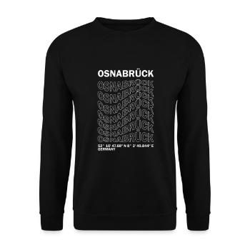 Coordonnées d’Osnabrück - Sweat-shirt Unisexe - noir - Devant - Alina (178cm) & Michal (187cm)