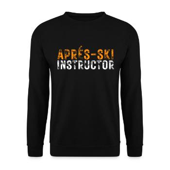 Apres Ski Party Aprés-Ski Instructor Skiurlaub - Unisex Pullover - Schwarz - Vorne - Alina (178cm) & Michal (187cm)