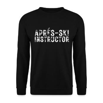 Aprés-Ski Instructor Ischgl Sölden Stubai Apres - Unisex Pullover - Schwarz - Vorne - Alina (178cm) & Michal (187cm)