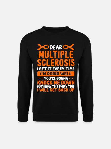 Multiple Sclerosis Awareness Month MS Ribbon - Unisex Pullover - Schwarz