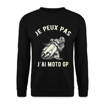 Je Peux Pas J Ai Moto GP - Sweat-shirt Unisexe - noir - Devant - Alina (178cm) & Michal (187cm)