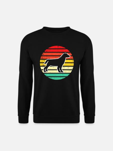 Dog Hund Silhouette Retro - Unisex Sweatshirt - black