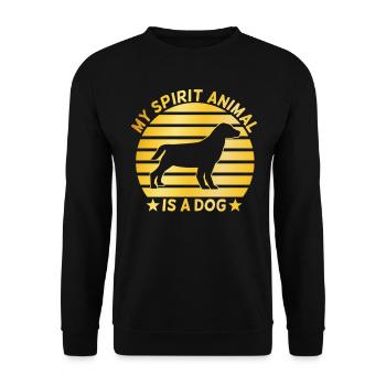 Propriétaire de chien dicton - Sweat-shirt Unisexe - noir - Devant - Alina (178cm) & Michal (187cm)