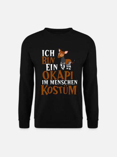 Okapi im Menschen Kostüm - Unisex Pullover - Schwarz