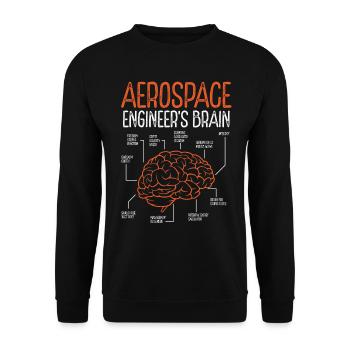 Cerveau d’ingénierie aérospatiale pour ingénieur aérospatial - Sweat-shirt Unisexe - noir - Devant - Alina (178cm) & Michal (187cm)