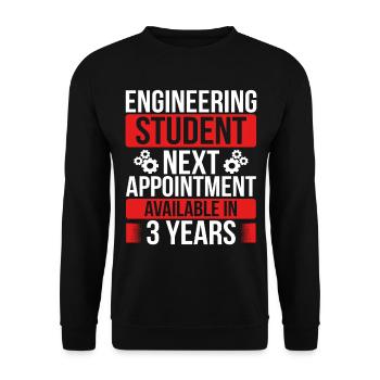 Engineering Student Study Engineering School - Unisex Pullover - Schwarz - Vorne - Alina (178cm) & Michal (187cm)