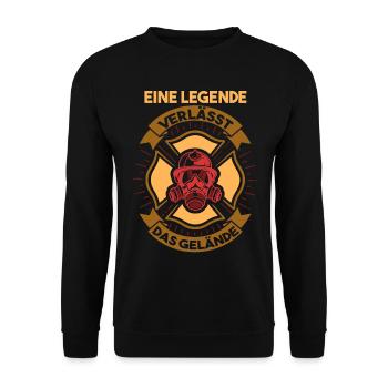 Feuerwehr Rente Rentner Pension Feuerwehrmann - Unisex Pullover - Schwarz - Vorne - Alina (178cm) & Michal (187cm)