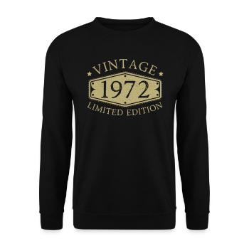 50e anniversaire 50 ans né en 1972 - Sweat-shirt Unisexe - noir - Devant - Alina (178cm) & Michal (187cm)
