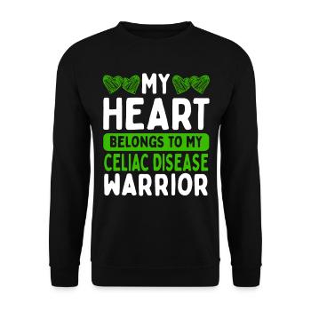 Celiac Disease Awareness Celiac Disease Warrior - Unisex Sweatshirt - black - Front - Alina (178cm) & Michal (187cm)