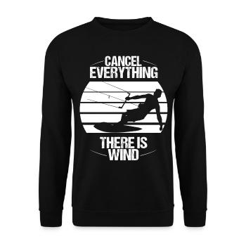 Kitesurfing Wind Kiteboarder Kitesurf Kiteboarder - Sweat-shirt Unisexe - noir - Devant - Alina (178cm) & Michal (187cm)