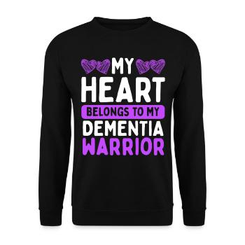 Sensibilisation à la démence Dement Alzheimer’s Warrior - Sweat-shirt Unisexe - noir - Devant - Alina (178cm) & Michal (187cm)