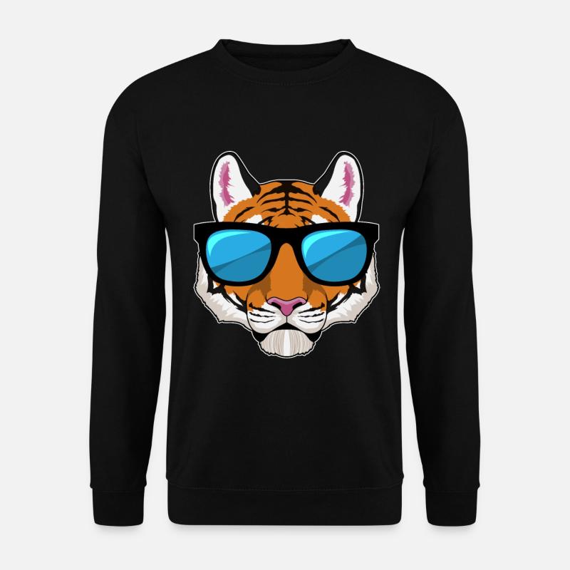 Tiger with sunglasses - Unisex Sweatshirt - black