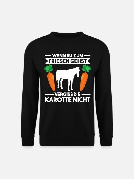 Pferd Friese Pferde Reiten - Unisex Pullover - Schwarz
