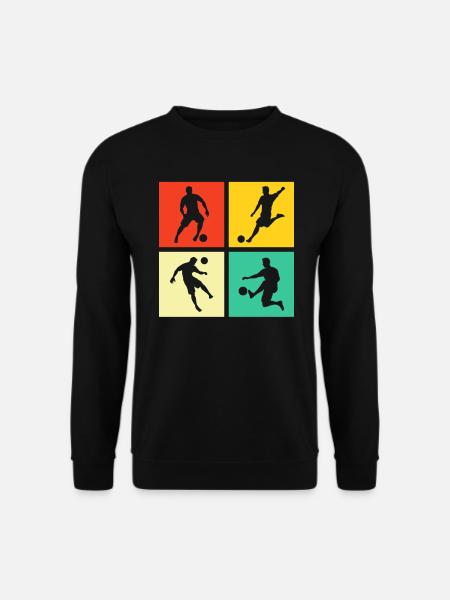 Fußball Fußballer Retro - Unisex Pullover - Schwarz
