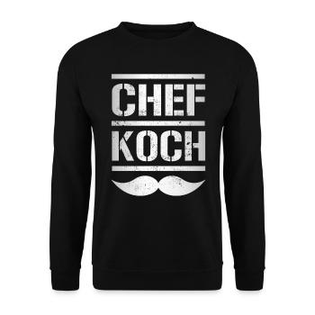 Chef - Unisex Sweatshirt - black - Front - Alina (178cm) & Michal (187cm)