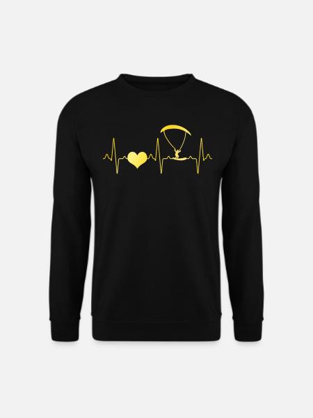 kite surfing Herzschlag - Unisex Pullover - Schwarz