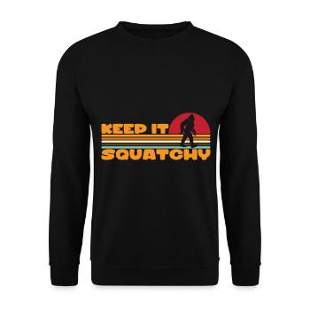 Bigfoot Sasquatch Yeti - Unisex Pullover - Schwarz - Vorne - Alina (178cm) & Michal (187cm)