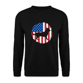 Chihuahua Hund Chihuahua Welpe Chiwawa Geschenk - Unisex Pullover - Schwarz - Vorne - Alina (178cm) & Michal (187cm)