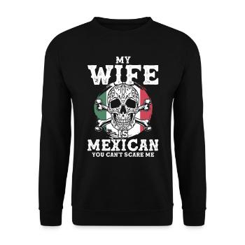 Proud Mexican Mexican Flag Mexican - Unisex Sweatshirt - black - Front - Alina (178cm) & Michal (187cm)