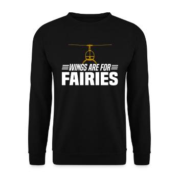 Pilot Hubschrauber Helikopter Spruch Hobbypilot - Unisex Pullover - Schwarz - Vorne - Alina (178cm) & Michal (187cm)