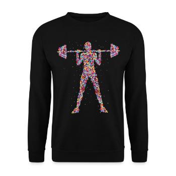 Gewichte Bodybuilding Fitness - Unisex Pullover - Schwarz - Vorne - Alina (178cm) & Michal (187cm)
