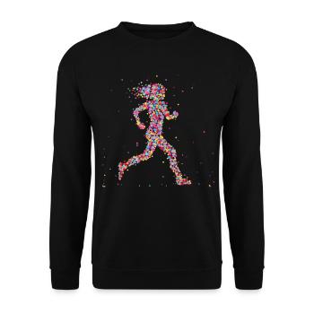 Jogging Runner Marathon - Sweat-shirt Unisexe - noir - Devant - Alina (178cm) & Michal (187cm)