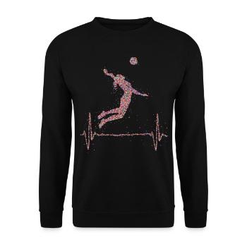 Volleyball Heartbeat Beach Volleyball - Unisex Sweatshirt - black - Front - Alina (178cm) & Michal (187cm)