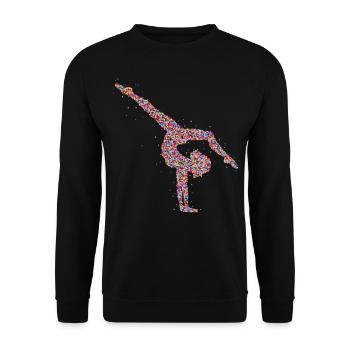 Turnen Gymnastik Turnerin - Unisex Pullover - Schwarz - Vorne - Alina (178cm) & Michal (187cm)