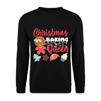 Cuire au four du pain d’épices de Noël - Sweat-shirt Unisexe - noir - Devant - Alina (178cm) & Michal (187cm)