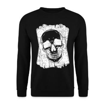 Joueur de poker Cartes à jouer Poker Skull - Sweat-shirt Unisexe - noir - Devant - Alina (178cm) & Michal (187cm)