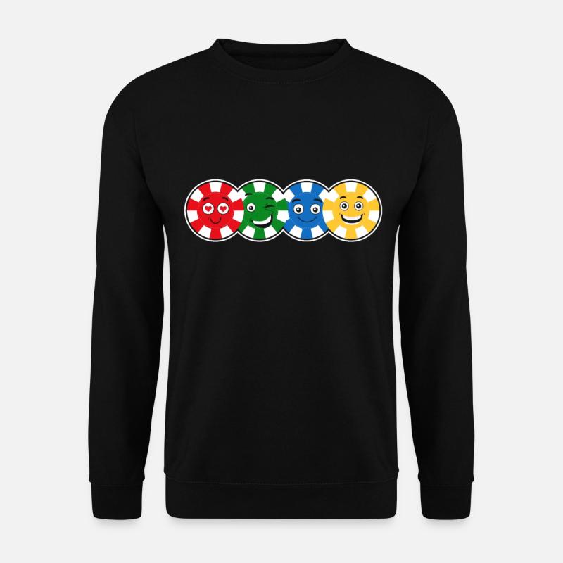 Joueurs de poker Jetons de poker Face Poker - Sweat-shirt Unisexe - noir