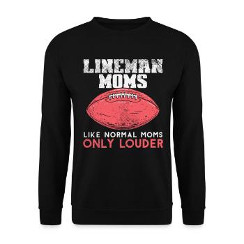 Les mamans de ligne aiment le football américain normal - Sweat-shirt Unisexe - noir - Devant - Alina (178cm) & Michal (187cm)