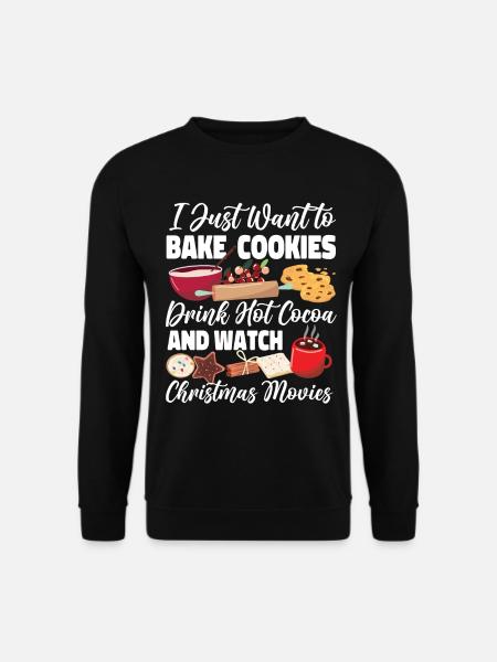 Bake Baking Christmas Cookie I - Unisex Sweatshirt - black
