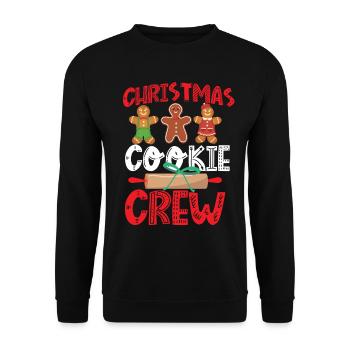 Cuire au four des biscuits de Noël - Sweat-shirt Unisexe - noir - Devant - Alina (178cm) & Michal (187cm)