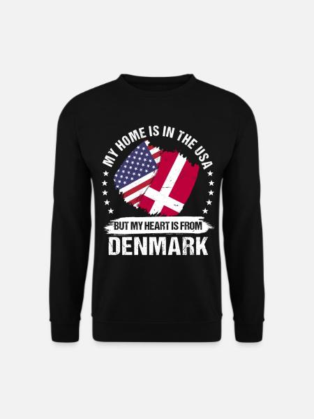 American Patriot Denmark Flag Danish Roots - Unisex Pullover - Schwarz