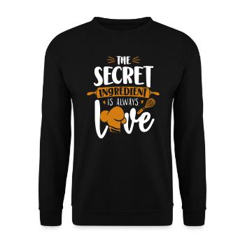 Bake Baking Rolling Pin Whisk The - Unisex Sweatshirt - black - Front - Alina (178cm) & Michal (187cm)