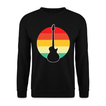 E Guitare Rétro - Sweat-shirt Unisexe - noir - Devant - Alina (178cm) & Michal (187cm)