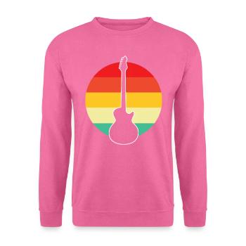 E Guitare Rétro - Sweat-shirt Unisexe - rose - Devant